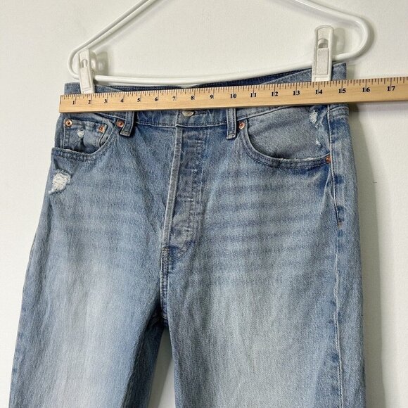 Gap Cheeky Straight High Rise Jeans Womens Size 29 Ankle Distressed Button Fly - Picture 4 of 10